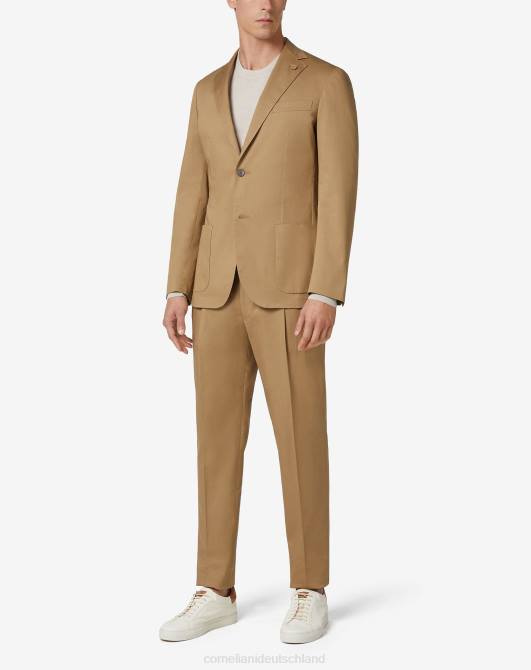Anzug aus Bio-Baumwollstretch Corneliani Männer 8RL03 Sand Kleidung