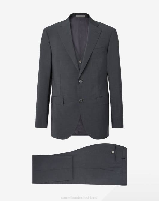 Anzug aus Wolle und Mohair Corneliani Männer 8RL011 Anthrazit Kleidung