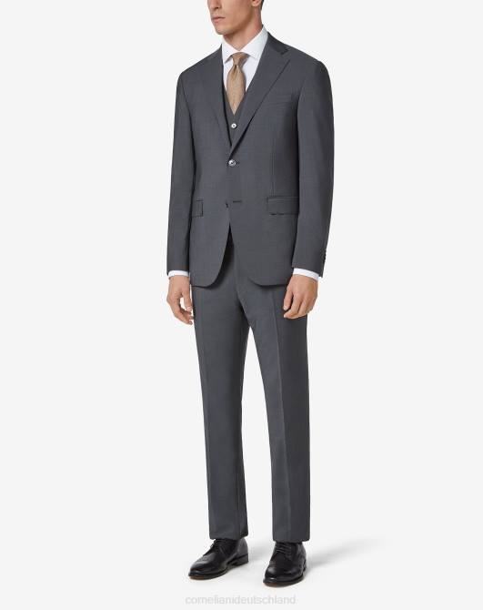Anzug aus Wolle und Mohair Corneliani Männer 8RL011 Anthrazit Kleidung
