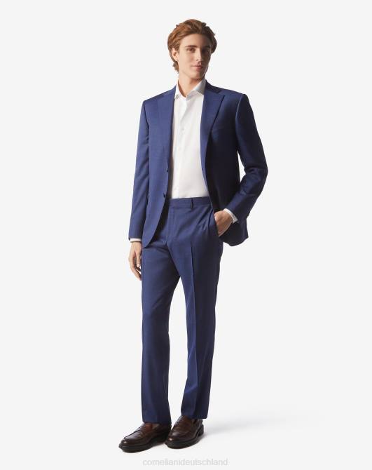 Anzug aus Wolltwill-Stretch Corneliani Männer 8RL07 Blau Kleidung