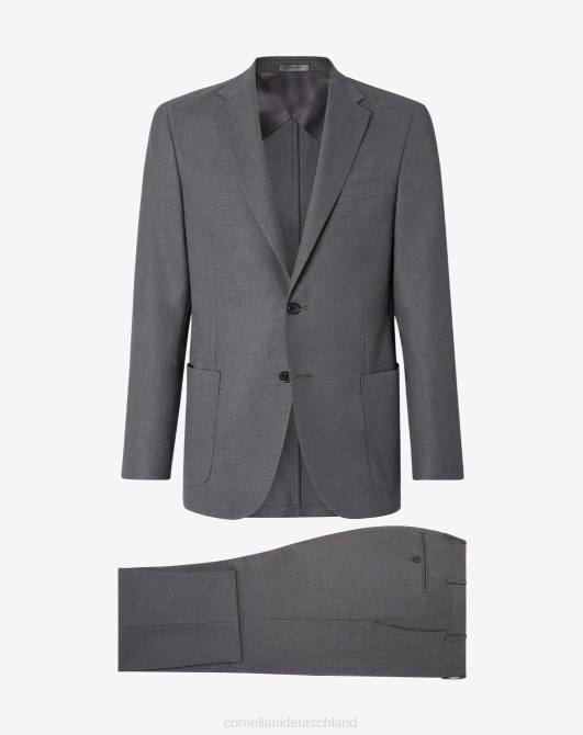 Melange S150 Shop Sack Wollanzug Corneliani Männer 8RL02 dunkelgrau Kleidung