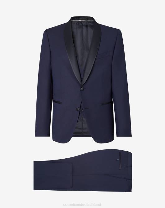 S120-Smoking aus Wollzobel Corneliani Männer 8RL017 Navy blau Kleidung
