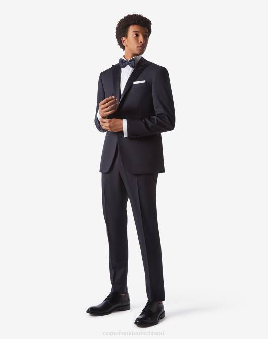 S130-Smoking aus Wolltwill Corneliani Männer 8RL022 Navy blau Kleidung
