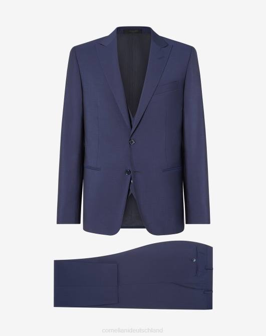 Smoking aus Wolle und Mohair Corneliani Männer 8RL018 Blau Kleidung