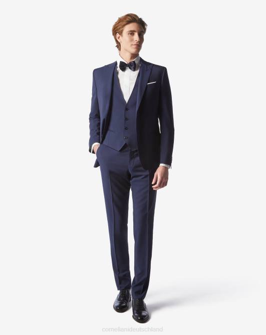 Smoking aus Wolle und Mohair Corneliani Männer 8RL018 Blau Kleidung