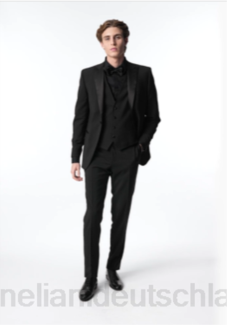 Smoking aus Wolle und Mohair Corneliani Männer 8RL019 Schwarz Kleidung