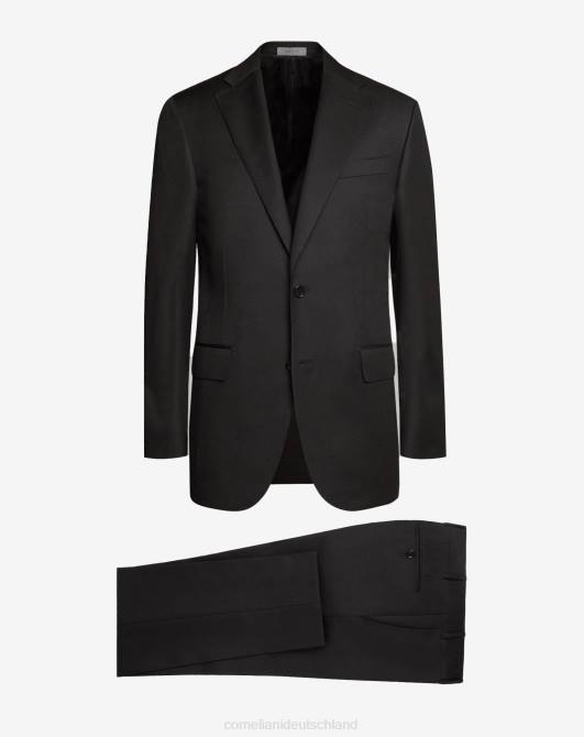 gefütterter Wollanzug Corneliani Männer 8RL016 Schwarz Kleidung
