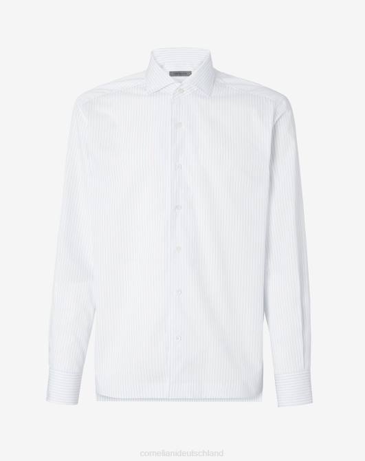 Baumwollhemd mit Mikrostreifen Corneliani Männer 8RL0229 hellblau Kleidung