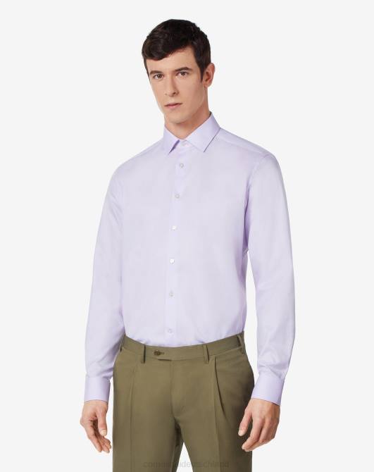 Hemd aus Baumwollpopeline Corneliani Männer 8RL0220 lila Kleidung