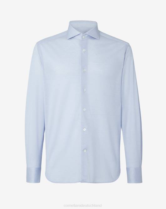 Hemd aus Oxford-Baumwolljersey Corneliani Männer 8RL0211 hellblau Kleidung