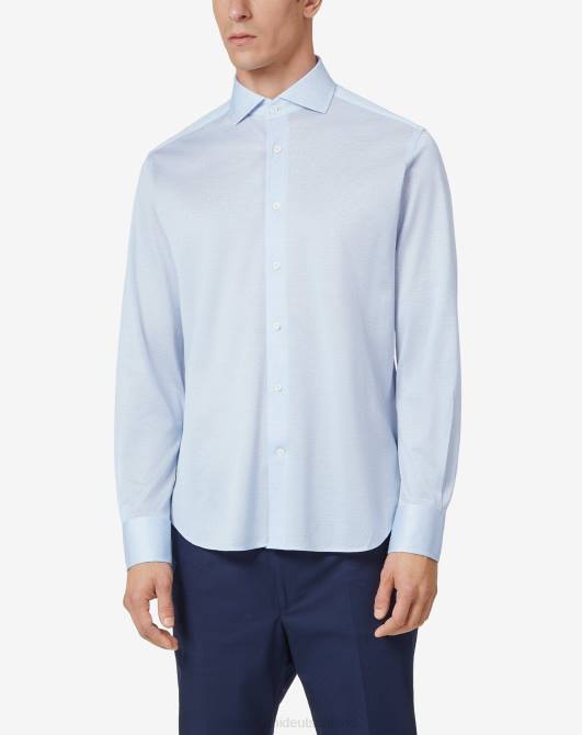 Hemd aus Oxford-Baumwolljersey Corneliani Männer 8RL0211 hellblau Kleidung