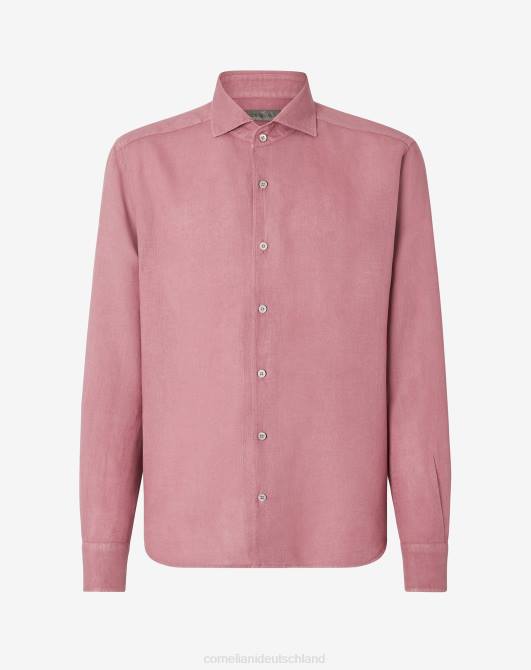 Hemd aus reinem Leinen Corneliani Männer 8RL0200 Bordeaux Kleidung