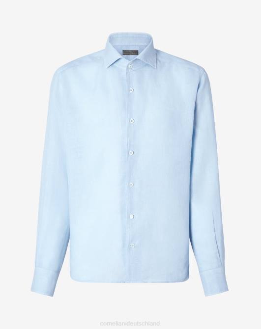 Hemd aus reinem Leinen Corneliani Männer 8RL0221 hellblau Kleidung
