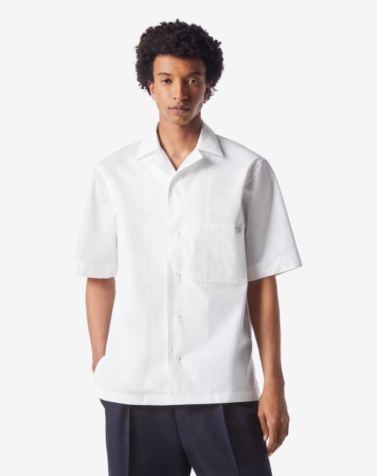 Kurzarmhemd aus Bio-Baumwolle Corneliani Männer 8RL0215 Weiß Kleidung