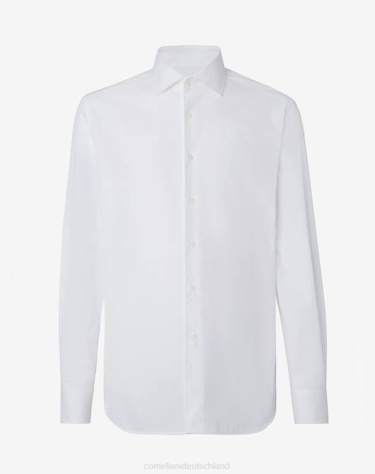 Optisch weißes Baumwoll-Oxford-Hemd Corneliani Männer 8RL0217 optisches Weiß Kleidung