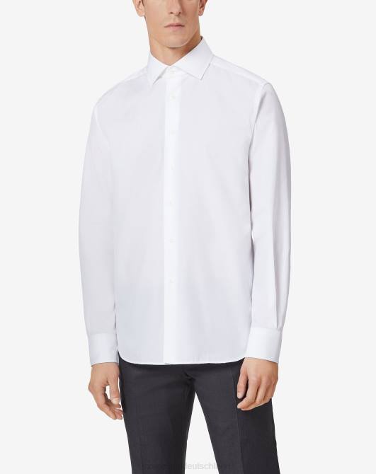 Optisch weißes Baumwoll-Oxford-Hemd Corneliani Männer 8RL0217 optisches Weiß Kleidung