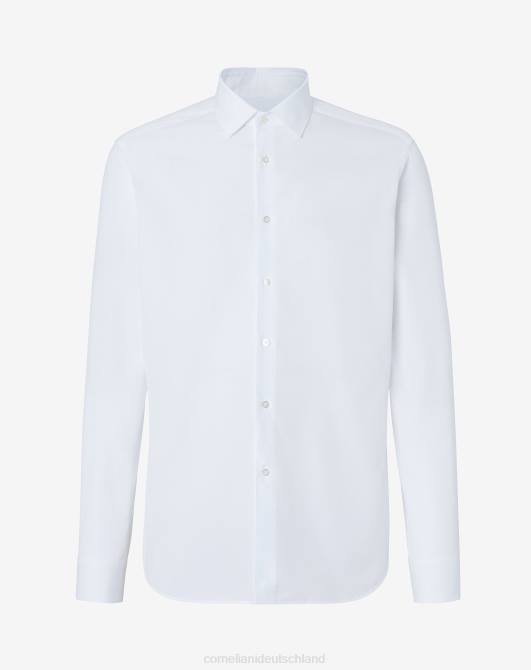 Optisch weißes Hemd aus Baumwollpopeline Corneliani Männer 8RL0193 optisches Weiß Kleidung