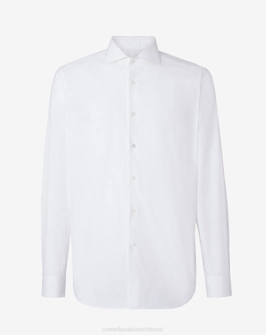 Optisch weißes Hemd aus reiner Baumwolle Corneliani Männer 8RL0207 optisches Weiß Kleidung