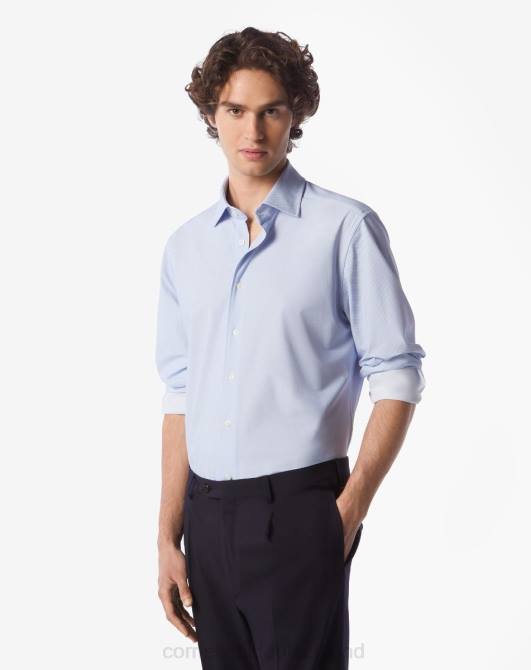 Traveltech-Shirt Corneliani Männer 8RL0230 Blau Kleidung