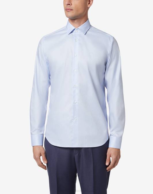 einfaches Oberteil Corneliani Männer 8RL0202 hellblau Kleidung