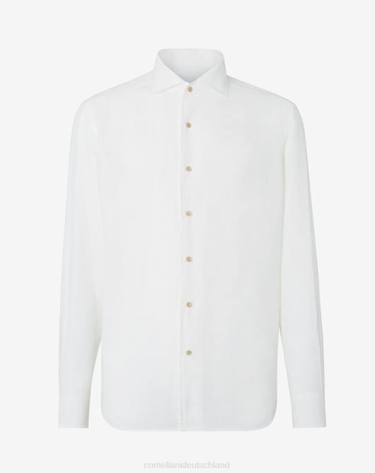 optisch weiß gewaschenes Hanfshirt Corneliani Männer 8RL0197 optisches Weiß Kleidung
