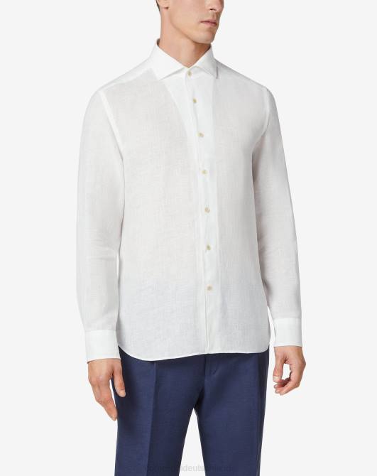 optisch weiß gewaschenes Hanfshirt Corneliani Männer 8RL0197 optisches Weiß Kleidung