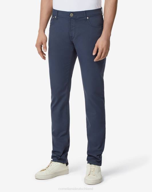 5-Pocket-Hose aus Stretch-Baumwolle Corneliani Männer 8RL0347 Navy blau Kleidung