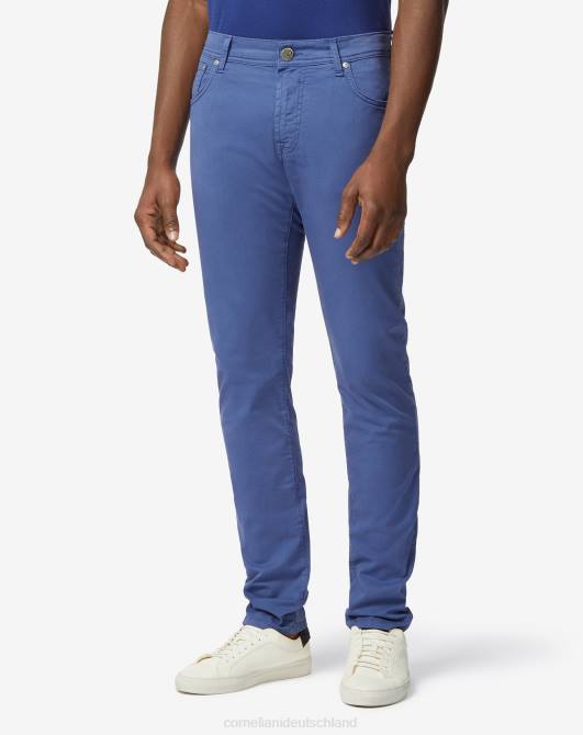 5-Pocket-Hose aus Stretch-Baumwolle Corneliani Männer 8RL0348 Blau Kleidung