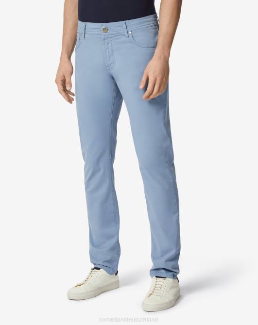 5-Pocket-Hose aus Stretch-Baumwolle Corneliani Männer 8RL0350 Blau Kleidung