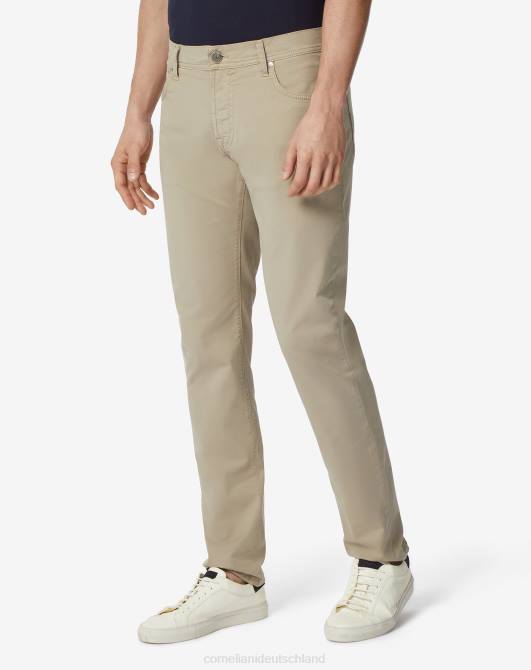 5-Pocket-Hose aus Stretch-Baumwolle Corneliani Männer 8RL0353 Beige Kleidung