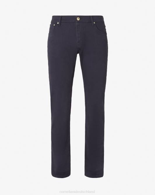 5-Pocket-Hose aus Stretch-Gabardine in Marineblau Corneliani Männer 8RL0370 Navy blau Kleidung