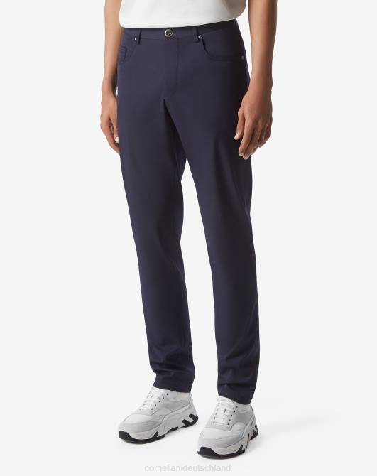 5-Pocket-Hose aus Techwool-Stoff Corneliani Männer 8RL0344 Navy blau Kleidung
