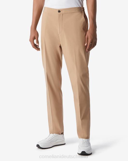 Chinohose aus Sensilk-Stoff Corneliani Männer 8RL0336 Beige Kleidung