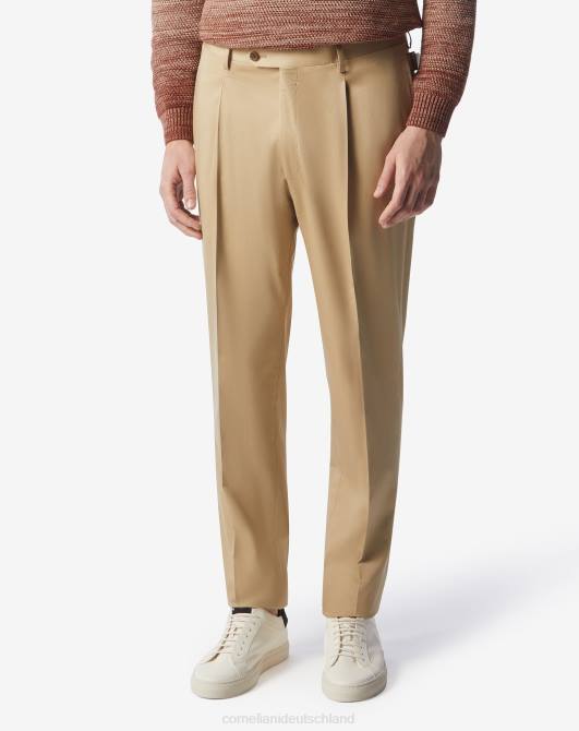Hose aus Baumwollstretchsatin Corneliani Männer 8RL0320 Beige Kleidung