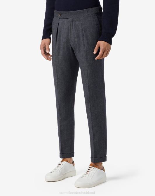 Hose aus Wolle und Bio-Baumwolle Corneliani Männer 8RL0328 grau Kleidung