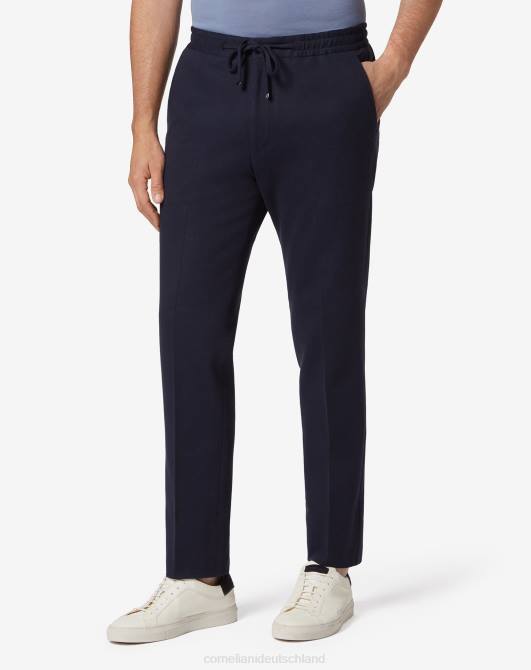 Jersey-Baumwollhose Corneliani Männer 8RL0308 Blau Kleidung