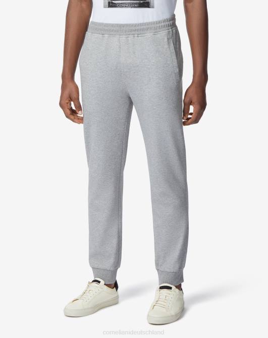 Jogginghose aus Baumwolle mit Kordelzug Corneliani Männer 8RL0363 Anthrazit Kleidung