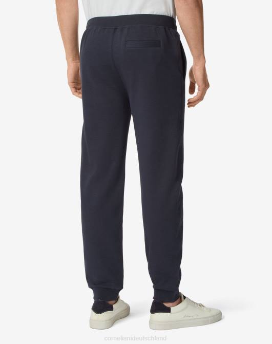 Jogginghose aus Baumwolle mit Kordelzug Corneliani Männer 8RL0365 Navy blau Kleidung