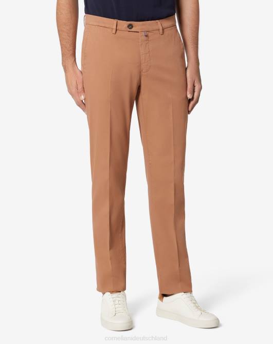 Kreisförmige Chinohose aus Stretch-Baumwolle Corneliani Männer 8RL0317 Beige Kleidung