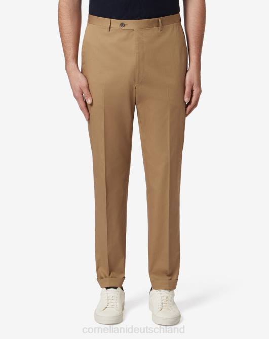Kreishose aus Bio-Stretch-Baumwolle Corneliani Männer 8RL0321 Beige Kleidung