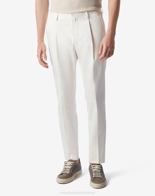 Optisch weiße Hose aus Bio-Baumwolle Corneliani Männer 8RL0331 optisches Weiß Kleidung
