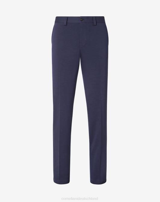 offene Hose aus Wolle und Baumwolle Corneliani Männer 8RL0329 Blau Kleidung