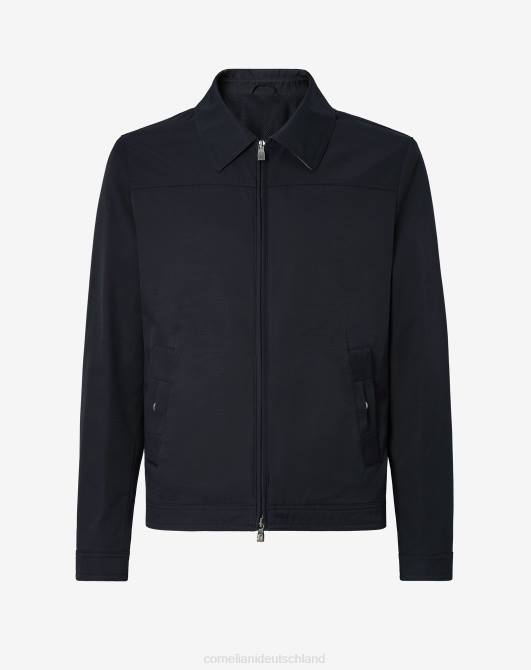 Jacke aus Baumwollmischung Corneliani Männer 8RL084 Blau Kleidung