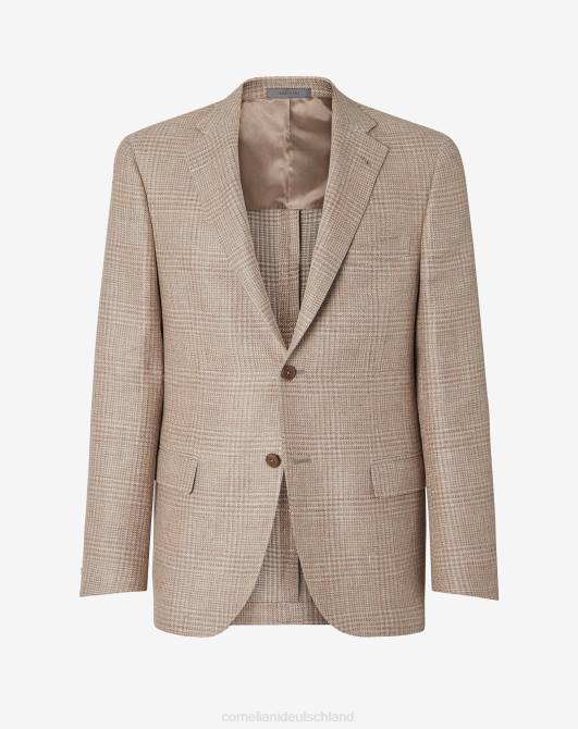 Jacke aus Wolle und Leinen mit zwei Knöpfen Corneliani Männer 8RL058 Siena Kleidung