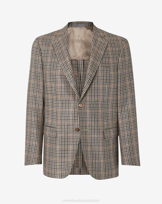 Seidenjacke mit zwei Knöpfen Corneliani Männer 8RL054 Naturbeige Kleidung