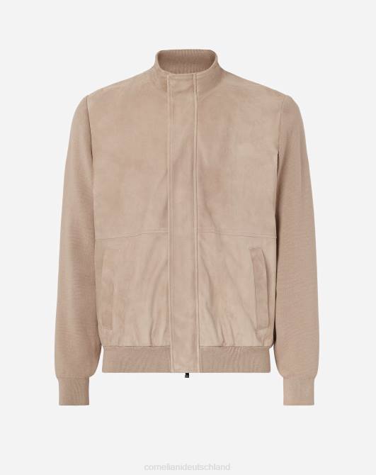Strick- und Wildlederjacke Corneliani Männer 8RL0107 Sand Kleidung