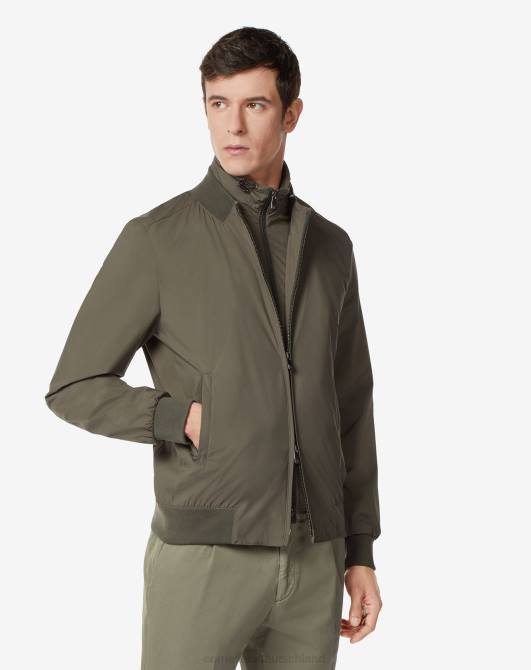 Technisch wattierte Bomberjacke Corneliani Männer 8RL0101 Grün Kleidung