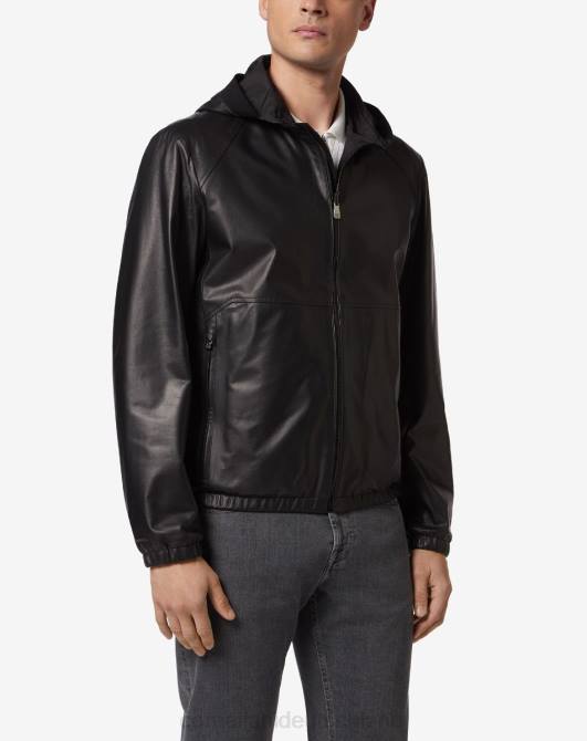 Wendejacke aus Nappaleder Corneliani Männer 8RL0105 Schwarz Kleidung