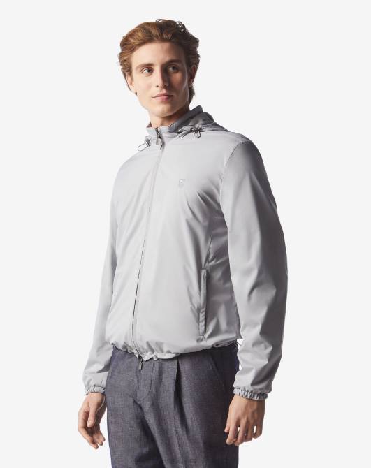 wasserabweisende Wendejacke Corneliani Männer 8RL079 grau Kleidung