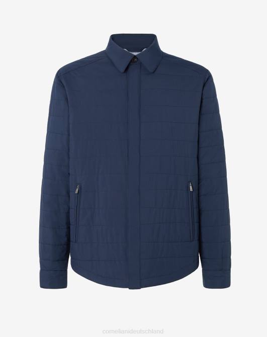 wasserabweisende, wattierte Jacke Corneliani Männer 8RL087 Blau Kleidung